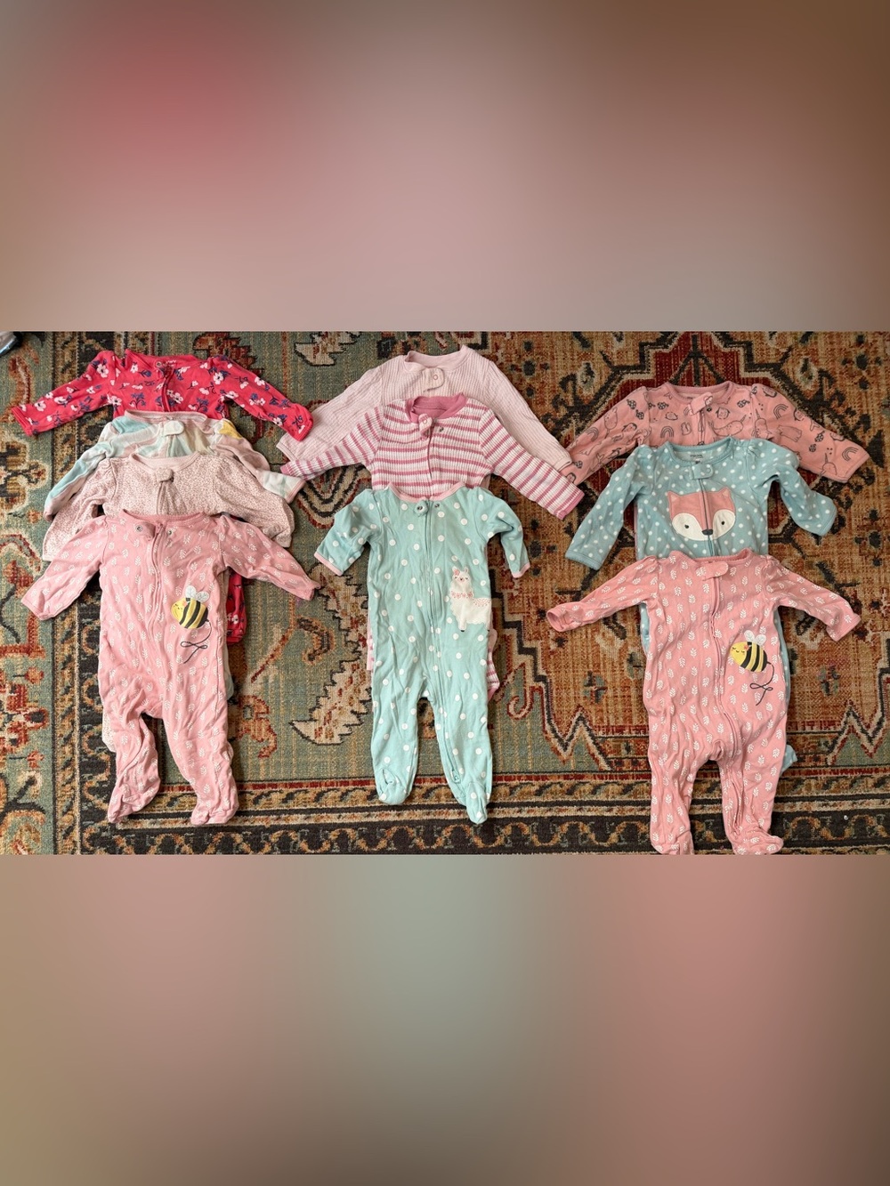 Carters Girls' (10 count) Sleeper Bundle